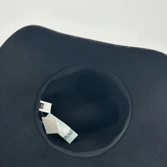 NWT Talula Baylis Hat Small Medium 100% Wool Black Wide Brim Aritzia - Picture 3 of 7